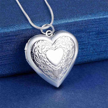 Load image into Gallery viewer, silver heart pendant necklace gift for her
