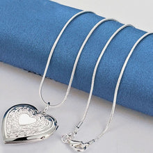 Load image into Gallery viewer, silver plated locket necklace 18 inch

