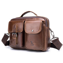 Load image into Gallery viewer, small genuine leather bag for men daily use
