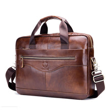 Load image into Gallery viewer, top layer cowhide business bag for sale	Purchase
