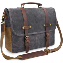 Load image into Gallery viewer, unisex canvas briefcase detachable strap buy online
