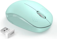 Load image into Gallery viewer, StitchGreen Noiseless 2.4GHz Wireless Mouse for Laptop Portable Mini Mute Mouse Silent Computer Mouse for Desktop Notebook PC
