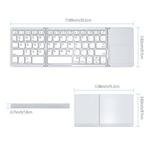 Load image into Gallery viewer, StitchGreen foldable keyboard folding wireless bluetooth tastatur mouse and keyboard for apple
