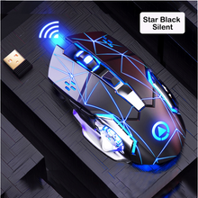 Load image into Gallery viewer, StitchGreen A4 Wireless Gaming 1600 DPI LED Rechargeable 2.4G Adjustable Gamer Silent mouse Mute Gamer Mouse Game Mice For PC Laptop
