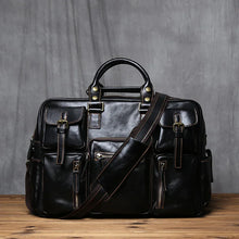 Load image into Gallery viewer, vintage leather large capacity mens laptop travel bag purchase

