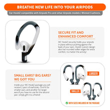 Load image into Gallery viewer, WC HookZ - Over Ear Hooks for Airpods Pro 1, 2 &amp; Airpods 1, 2, 3
