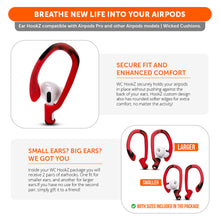 Load image into Gallery viewer, WC HookZ - Over Ear Hooks for Airpods Pro 1, 2 &amp; Airpods 1, 2, 3
