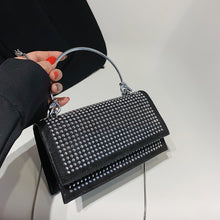 Load image into Gallery viewer, women rhinestone handbag chain strap silver
