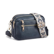 Load image into Gallery viewer, womens PU leather shoulder bag triple zipper purchase

