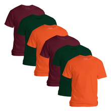 Load image into Gallery viewer, StitchGreen Men&#39;s 6-Pack Multicolor Half Sleeve T shirt | Best Modern Crewneck T-shirt - StitchGreen

