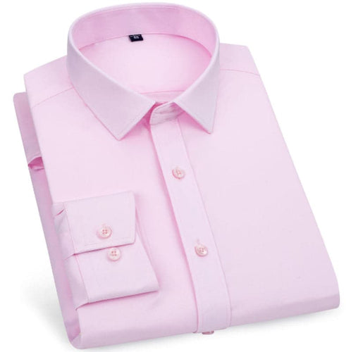 StitchGreen men's baby pink long sleeved formal shirt (Wholesale Minimum Quantity 100 Pieces) - StitchGreen