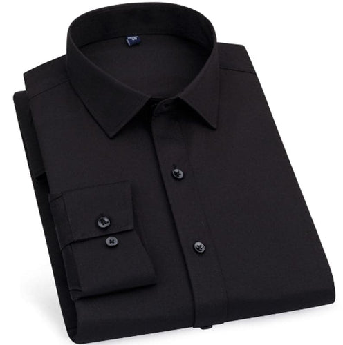 StitchGreen men's black long sleeved formal shirt (Wholesale Minimum Quantity 100 Pieces) - StitchGreen
