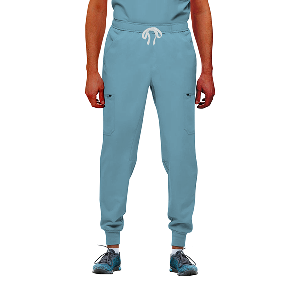 StitchGreen Men's Ceil Blue Jogger Scrub Pants (Minimum Quantity 50 Pieces) - StitchGreen