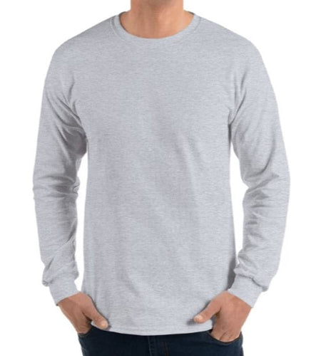 StitchGreen Men's Gray Long Sleeve T-Shirt 100% Cotton On 180 GSM (For Wholesale Minimum Quantity 100 pieces) - StitchGreen