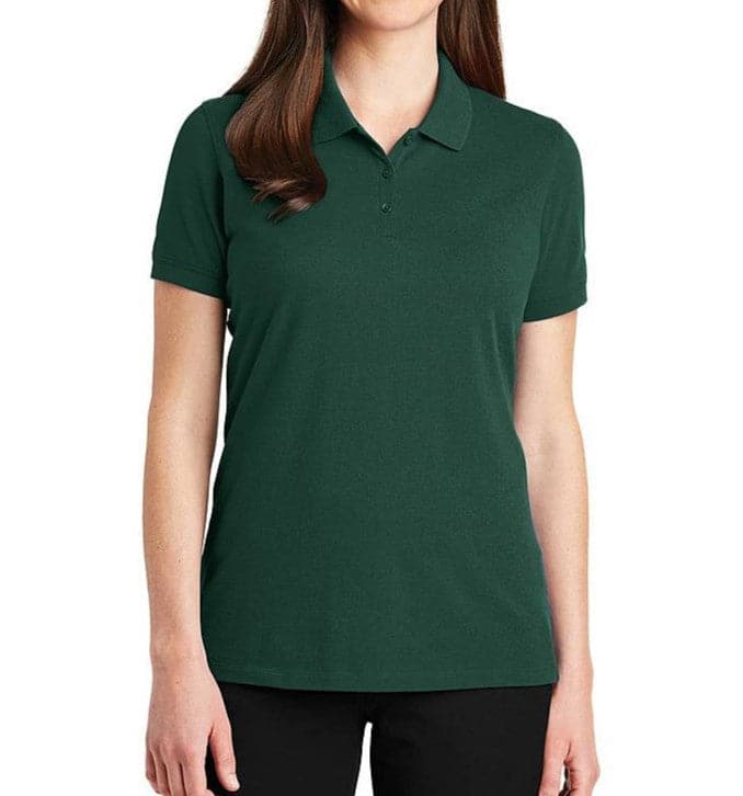 StitchGreen Women's Green Color high quality 100% Cotton Polo T-Shirt with Collar (For Wholesale) - StitchGreen
