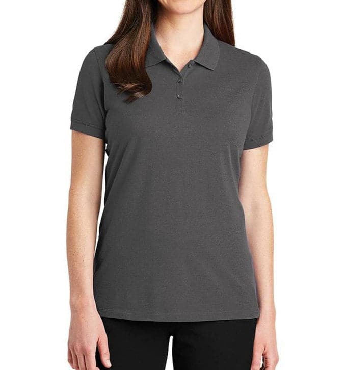 StitchGreen Women's Grey Color high quality 100% Cotton Polo T-Shirt with Collar (For Wholesale) - StitchGreen
