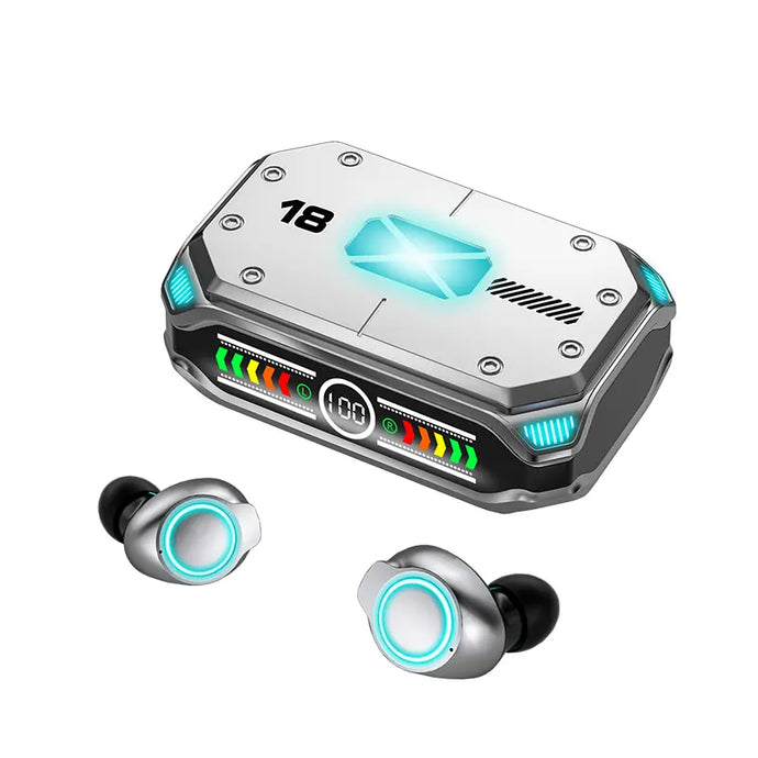 StitchGreen Bluetooth 5.3 True Wireless Earbuds, ENC Noise Canceling M43 Earbuds with RGB Lighting Charging Case, IPX7 Waterproof TWS Earphones, Long Battery 180Hrs Built in 4 Mics Headset iPhone (Price Range $10.99 - $15.99)