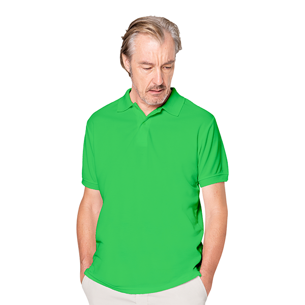 StitchGreen Leaf Green Color high quality 100% cotton polo shirt with collar (For Wholesale)