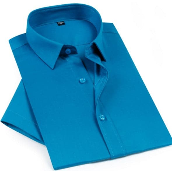 StitchGreen men's sky blue color short sleeve formal shirt (Wholesale Minimum Quantity 100 Pieces) - StitchGreen