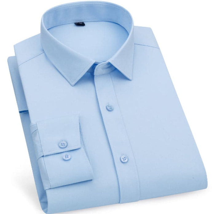 StitchGreen men's sky blue long sleeved formal shirt (Wholesale Minimum Quantity 100 Pieces) - StitchGreen