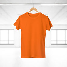 Load image into Gallery viewer, StitchGreen Women&#39;s Round Neck 100% Cotton 180 GSM Orange T-Shirt - StitchGreen
