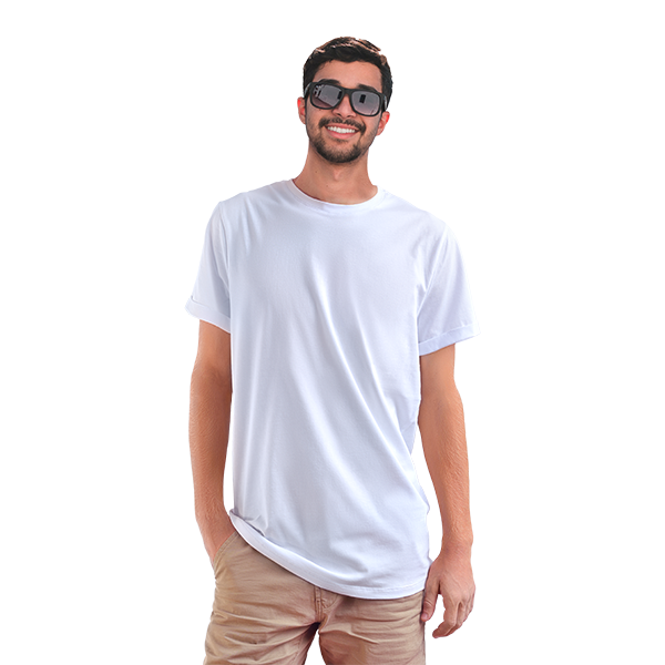 StitchGreen Men's Round Neck 100% Cotton 180 GSM White T-Shirt